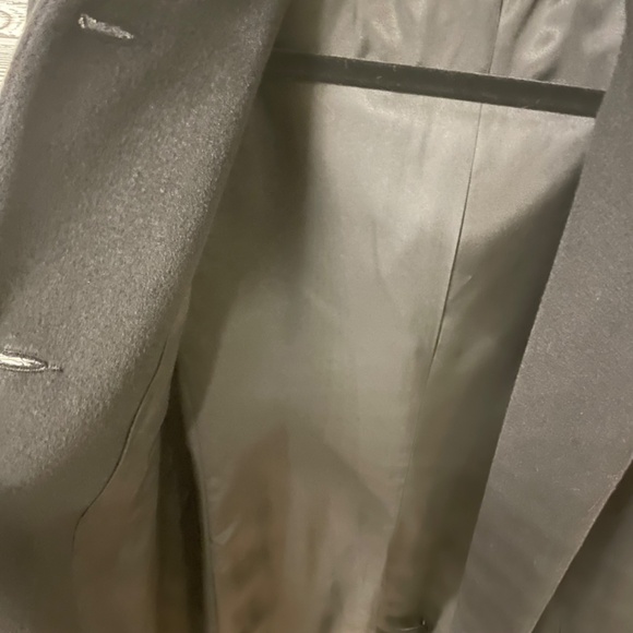 ALBERT NIPON LORO PIANA Italy Black Wool and Cashmere Coat Size 4 Hooded - Picture 8 of 10